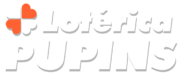 Logo Lorica Pupins com corações alaranjados