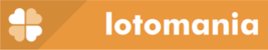 Logo Lotomania com símbolo de quatro folhas de sorte