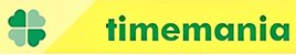 Logotipo Timemania com trevo de quatro folhas